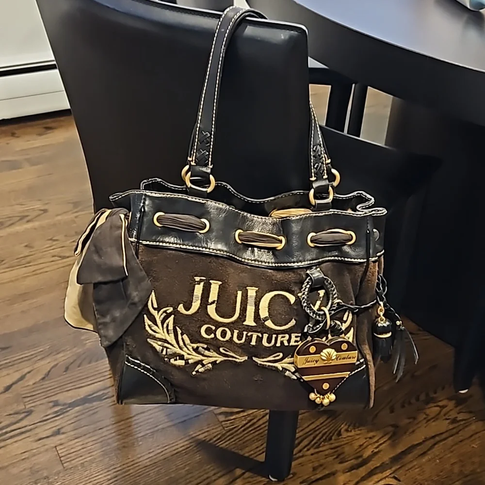 Juicy Couture Handbag Purse Y2K Vintage Brown Gold - Picture 2 of 14